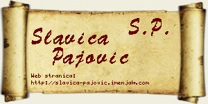 Slavica Pajović vizit kartica